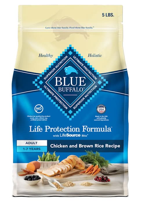 Blue Buffalo Life Protection Formula Adult Chicken & Brown Rice Dry Dog Food, 5 lbs.