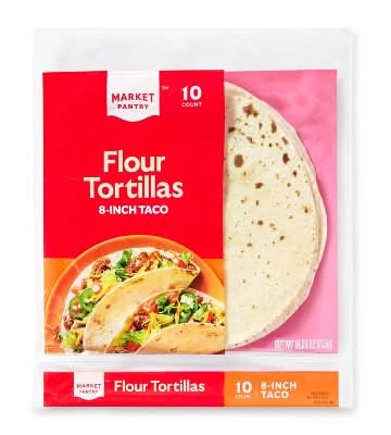 Market Pantry Flour Tortillas, 8" (14.58 oz, 10 ct)