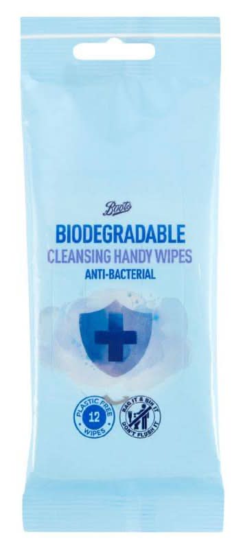 Boots Biodegradable Antibacterial Handy Wipes (12 pack)