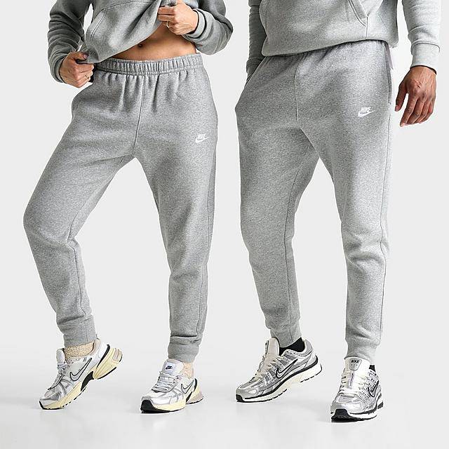 Nike Sportswear Club Fleece Jogger Pants (m)(dark grey heather-matte silver-white)