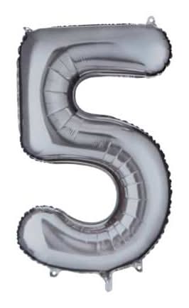 INFLATED Foil Number Balloon 34in 5