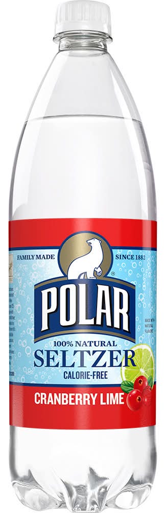 Polar 100% Natural Cranberry Lime Flavored Seltzer (1 L)