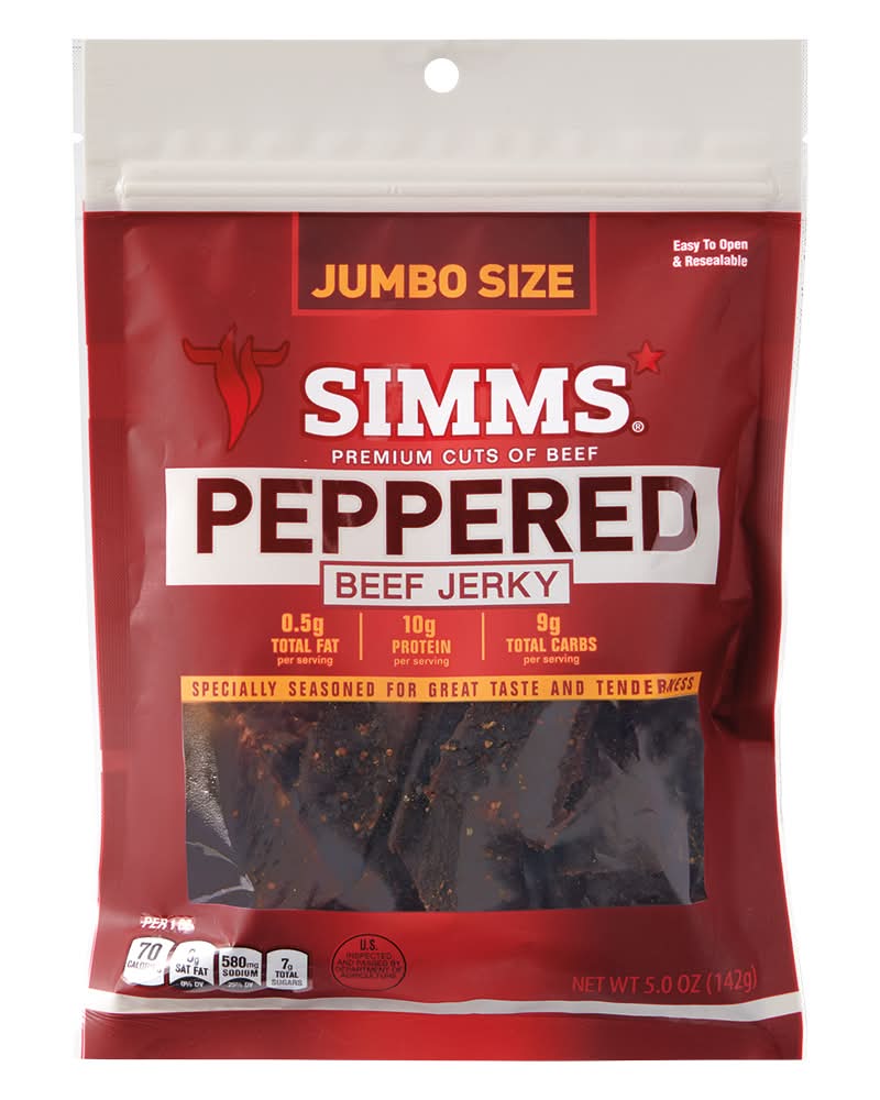 Aldi Simms Premium Beef Jerky, Peppered (5 oz)