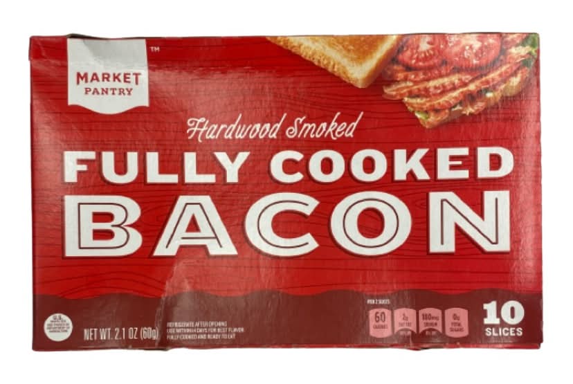 Market Pantry Hardwood Smoked Fully Cooked Bacon (2.1 oz, 10 ct)