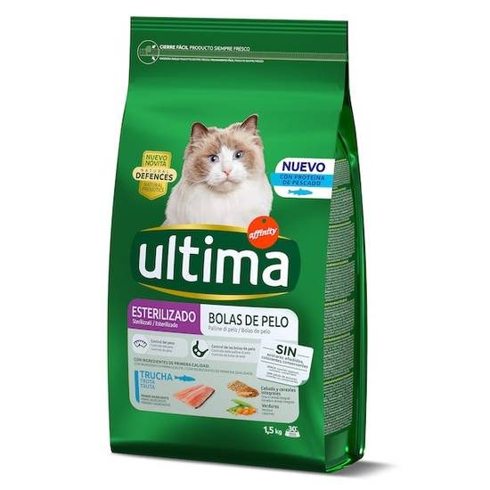 Alimento Gatos Esterilizados con Trucha Ultima 1.5 Kg.