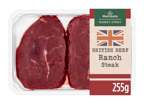Morrisons The Butcher's on Market Street British Beef Ranch Steaks (2 pack)