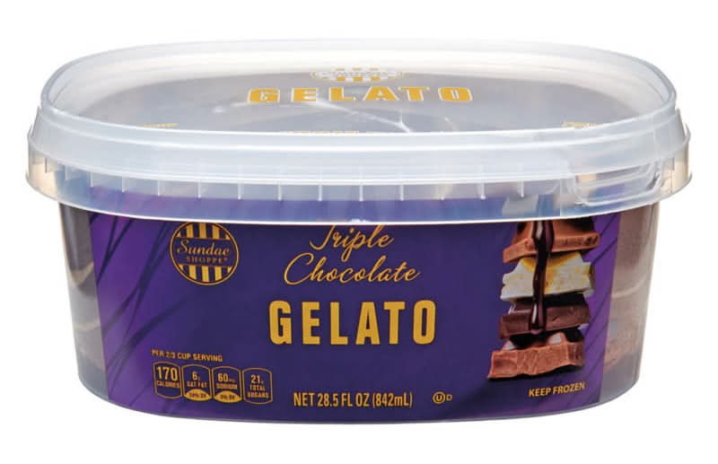 Sundae Shoppe Gelato Ice Cream, Triple Chocolate (28.5 fl oz)