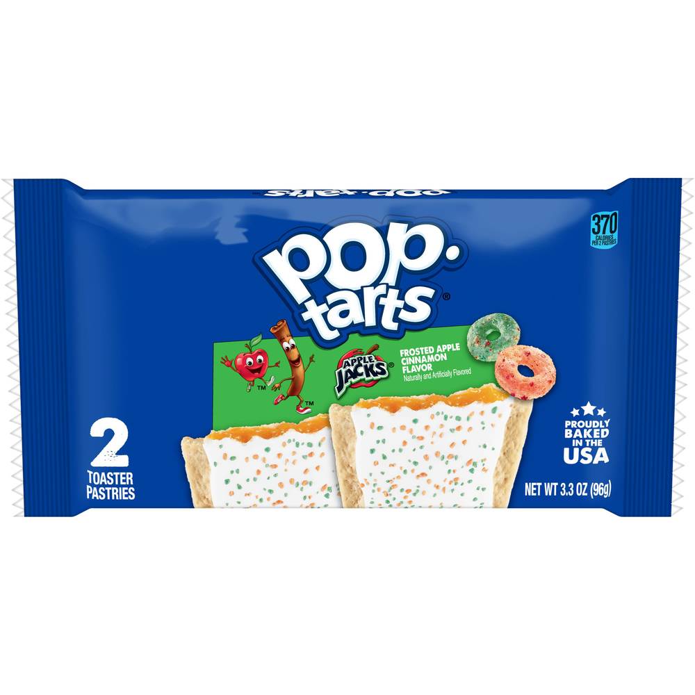 Pop-Tarts Toaster Pastries Frosted (2 ct), Apple Cinnamon Flavor (3.3 oz)