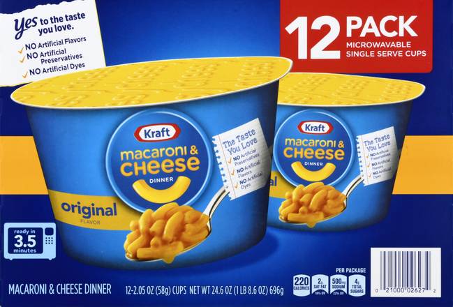 Karft Original Macaroni & Cheese Dinner (12 pack, 2.05 oz)