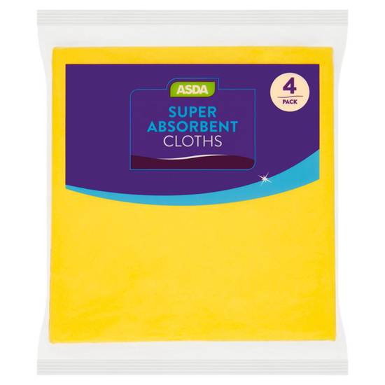 Asda 4 Super Absorbent Cloths