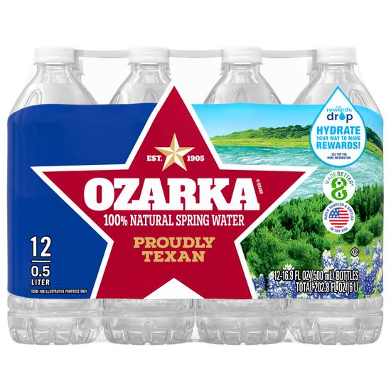Ozarka 100% Natural Spring Water (12 pack, 16.9 fl oz)