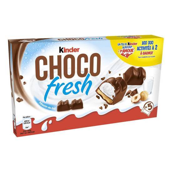 Kinder Choco fresh - Mousse au lait - 5 pots 5x102g