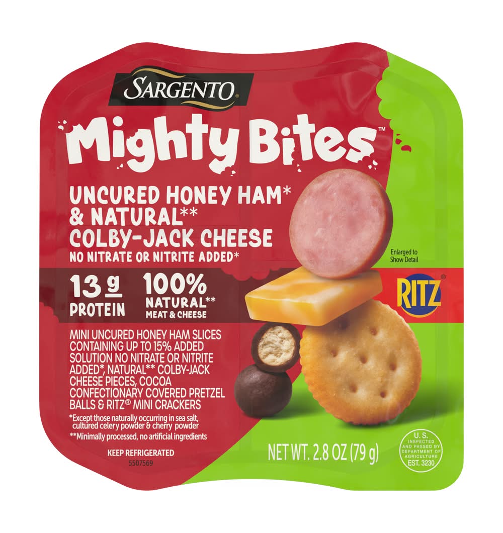Sargento Mighty Bites, Uncured Honey Ham & Colby Jack Cheese (2.8 oz)