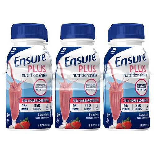 Ensure Plus Nutrition Shake Strawberry - 8.0 fl oz x 6 pack