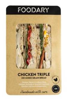 Foodary Mixed Triple Sandwich on Mixed Grain Bread 309g