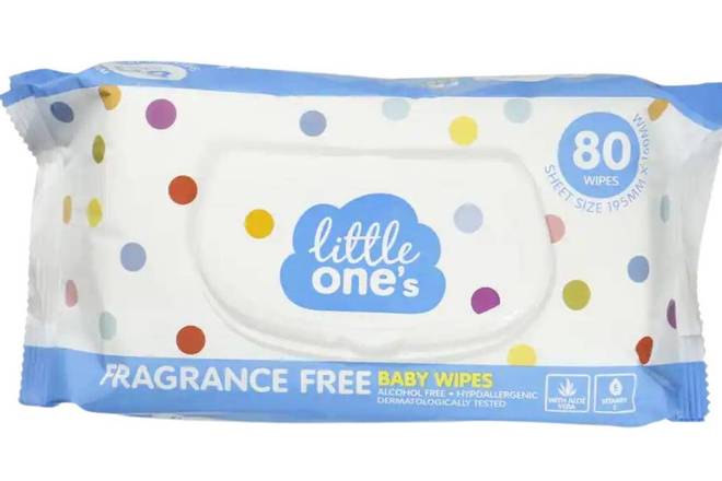 Little Ones 80pk Baby Wipes Unscented