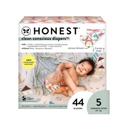 Honest Clean Conscious Disposable Diapers, Size 5 (44 ct)