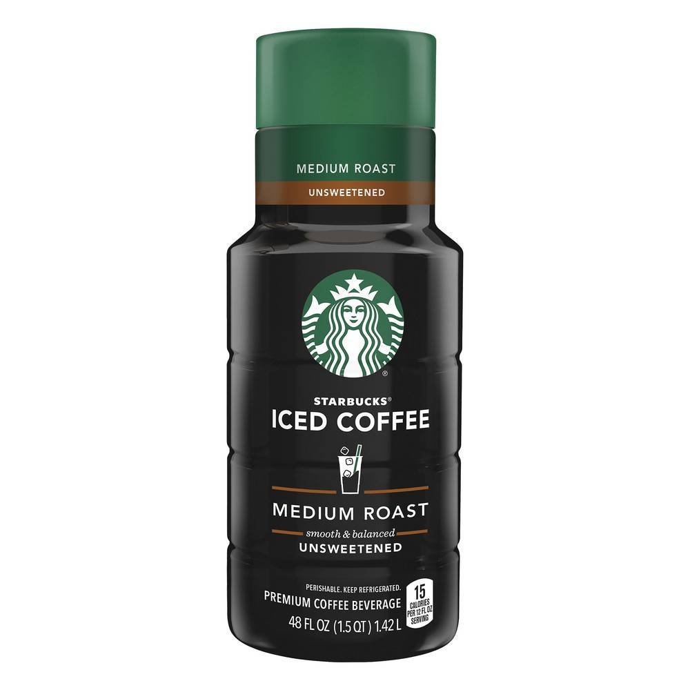 Starbucks Unsweetened Medium Roast Iced Coffee (48 fl oz)