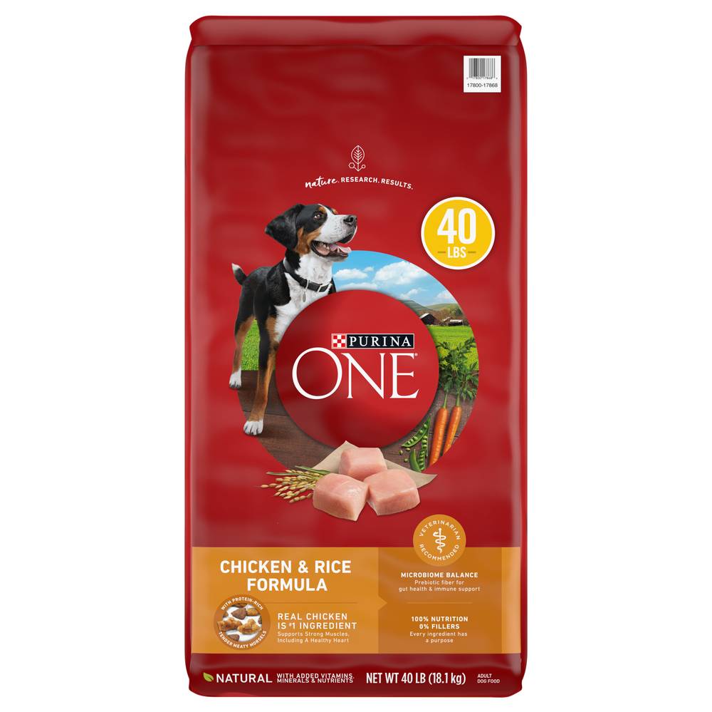 Purina One Chicken & Rice Formula Dog Food (40 lbs)