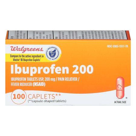 Walgreens Ibuprofen Usp, 200mg Pain Reliever/Fever Reducer (100 ct)