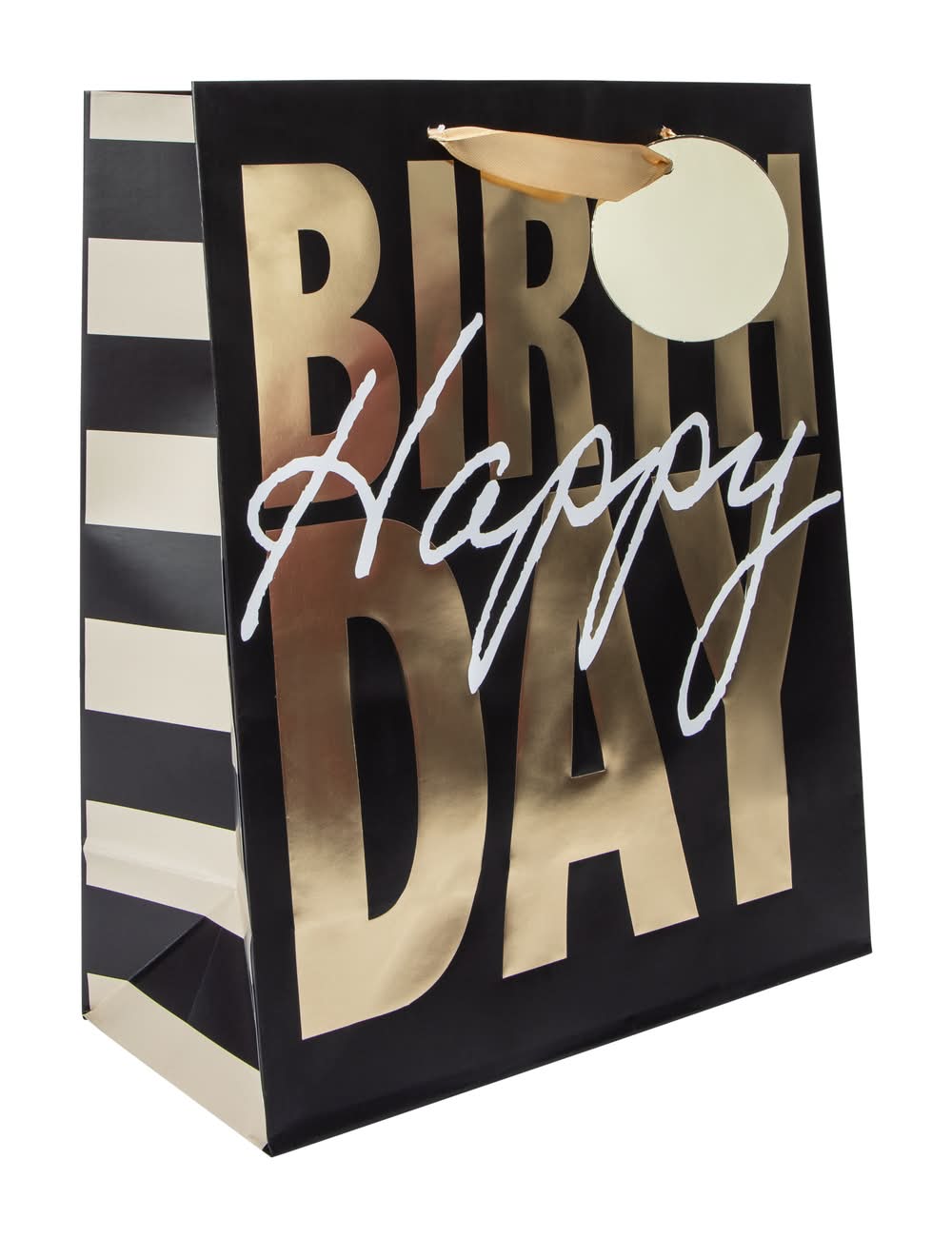 Birthday Gift Bags Black/Gold