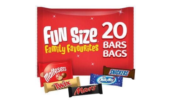 Mars Snickers, Twix, Maltesers & Milky Way Funsize Milk Chocolate Bars 20 Packs