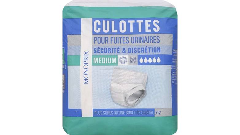 Monoprix - Culottes fuites urinaires mixtes adulte (médium)