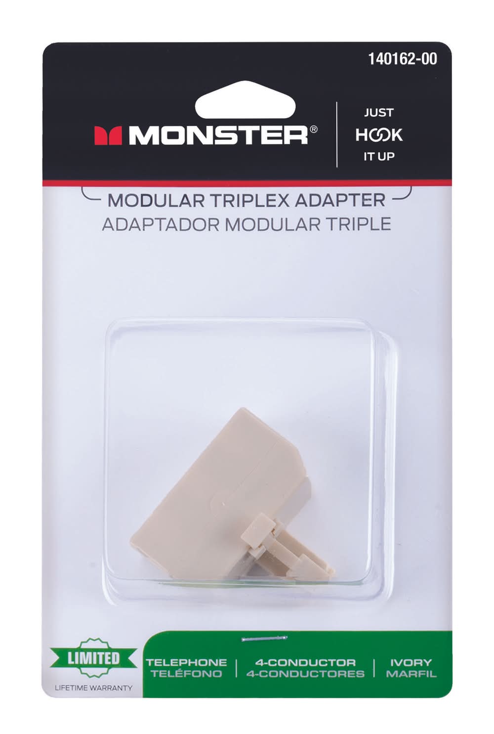 Monster Energy Just Hook It Up 0 Ft. L Ivory Modular Telephone Line Cable