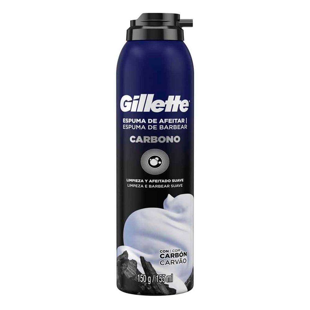 Gillette espuma para afeitar carbono