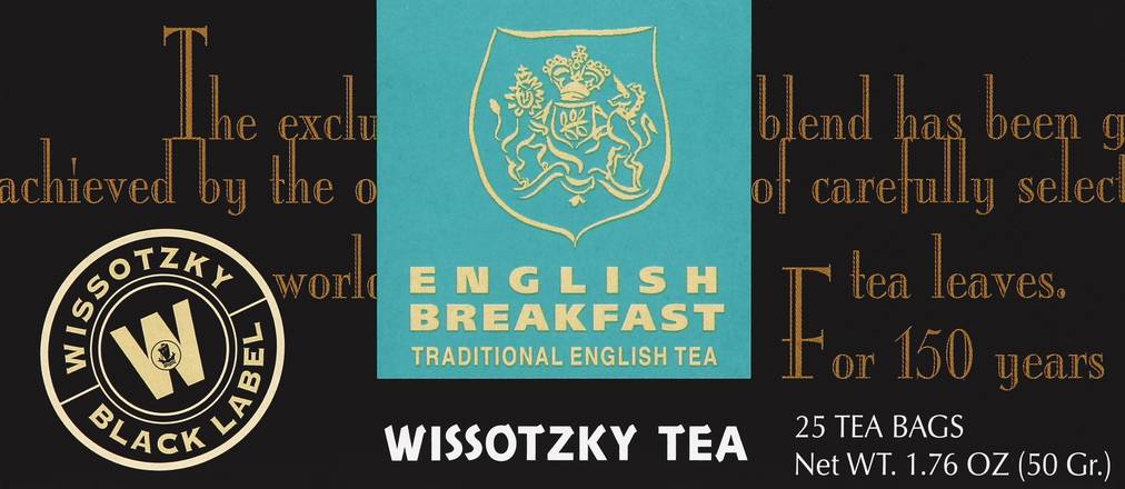 Wissotzky Tea English Breakfast English Tea (25 ct, 1.76 oz)