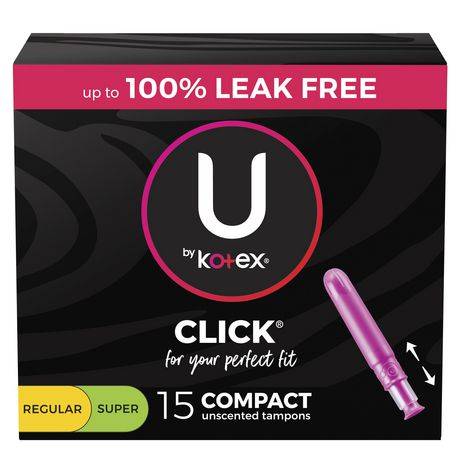U by Kotex Click Compact Multipack Tampons (40 g, 15 ct)