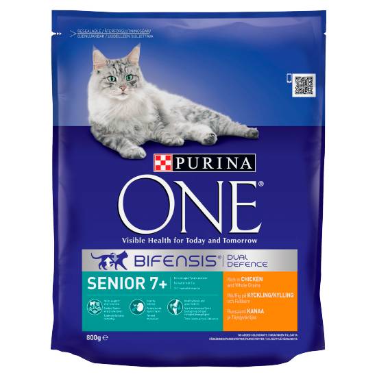 Purina One Senior 7+ Cat Food With Chicken & Whole Grains (800g)