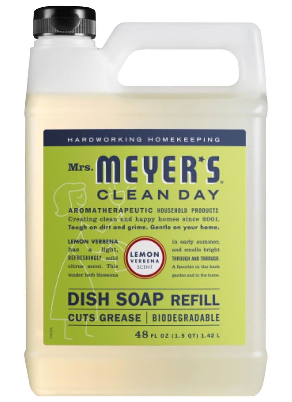 Mrs. Meyer'S Clean Day Lemon Verbena Scent Liquid Dish Soap Refill 48 Oz 1 Pk