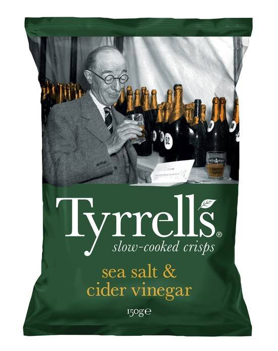 Sea salt & cider vinegar chips - tyrell's - 150g
