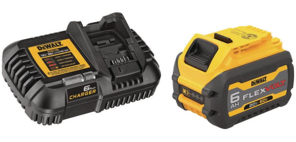 Dewalt Flexvolt 20V/60V Max Lithium-Ion 6.0Ah Battery Pack With 6 Amp Output Charger