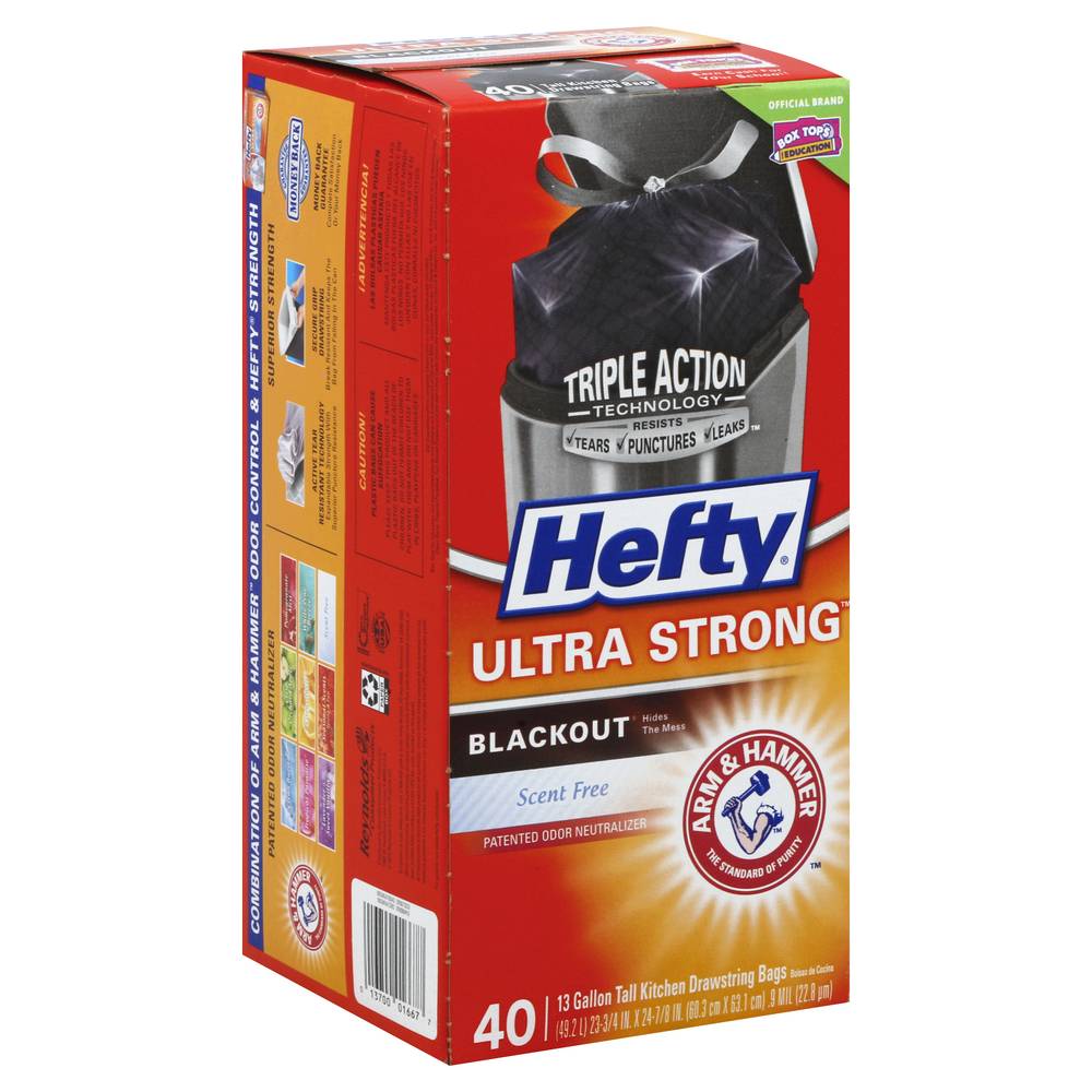 Hefty Ultra Strong Tall Kitchen Trash Drawstring Bags