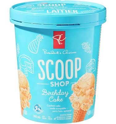 President's choice scoop shop crème glacée - scoop shop ice cream (gâteau d'anniversaire)