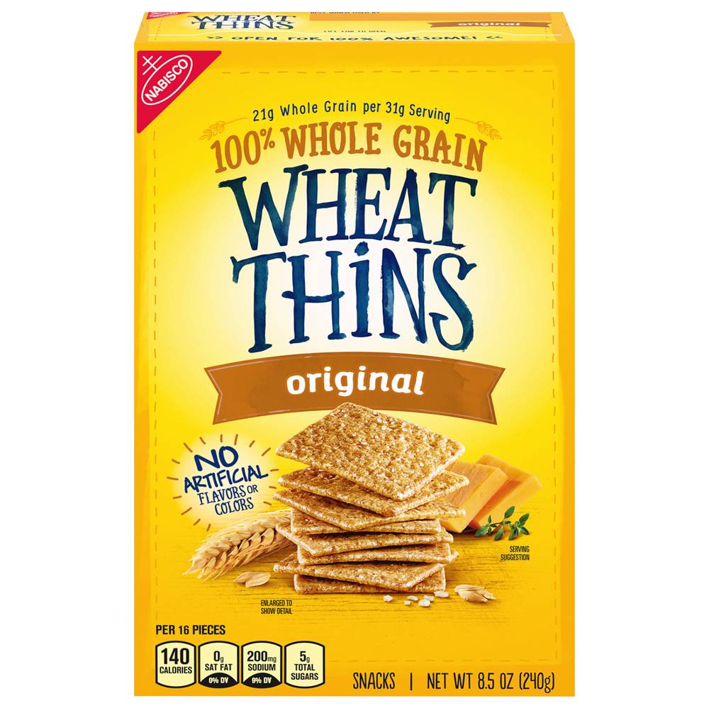 Wheat Thins Original 100% Whole Grain Snacks (8.5 oz)