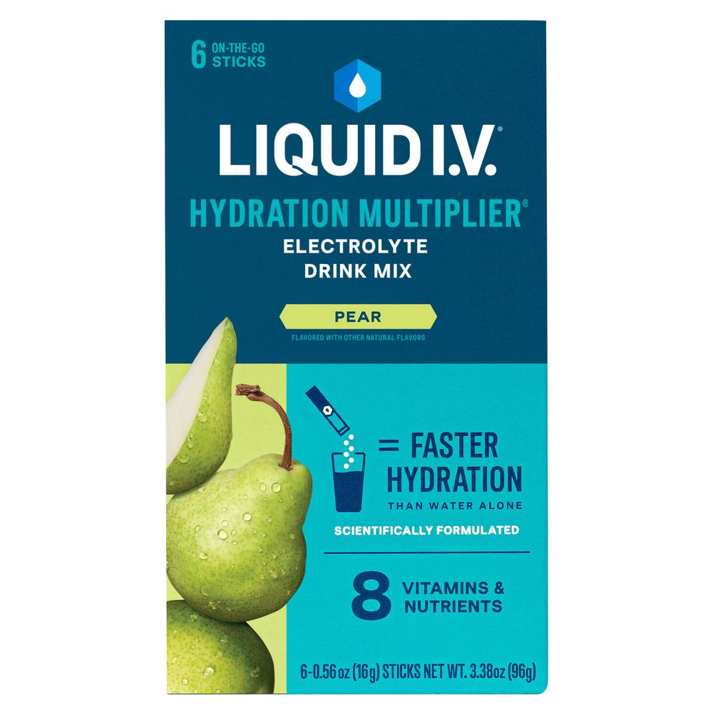 Liquid I.V. Hydration Multiplier Pear Electrolyte Drink Mix (0.56 oz, 6 ct)