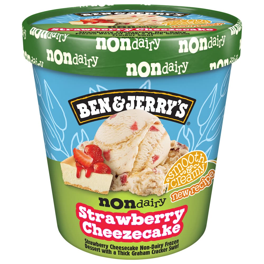 Ben & Jerry's Non Dairy Ice Cream, Strawberry Cheesecake (473 ml)