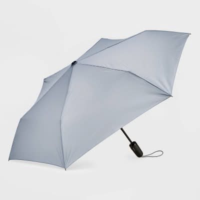 ShedRain Auto Open Auto Close Compact Umbrella, Gray