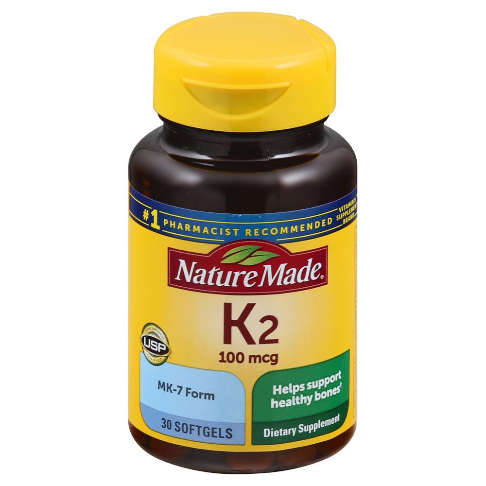 Nature Made Vitamin K2 100 Mcg Supplement Softgels (280 mg)