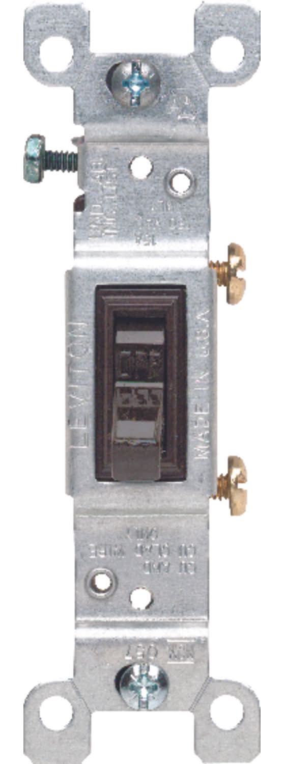 Leviton 15 Amps Single Pole Toggle Ac Quiet Switch Brown 1 Pk