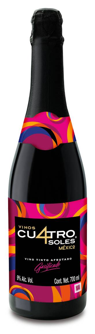 Cuatro Soles · Vino tinto espumoso afrutado (700 ml)