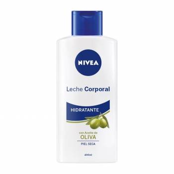 Leche corporal hidratante con aceite de oliva para piel seca Nivea 400 ml.