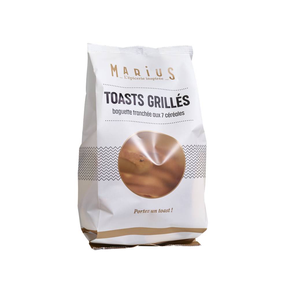Marius - Toasts grillés baguette tranchée aux 7 céréales