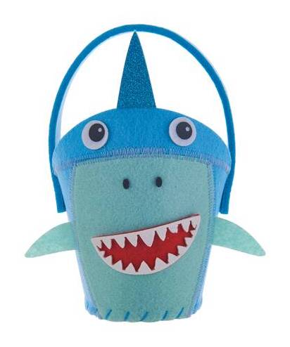 Creatology Shark Felt Basket Toy, 7.5 in