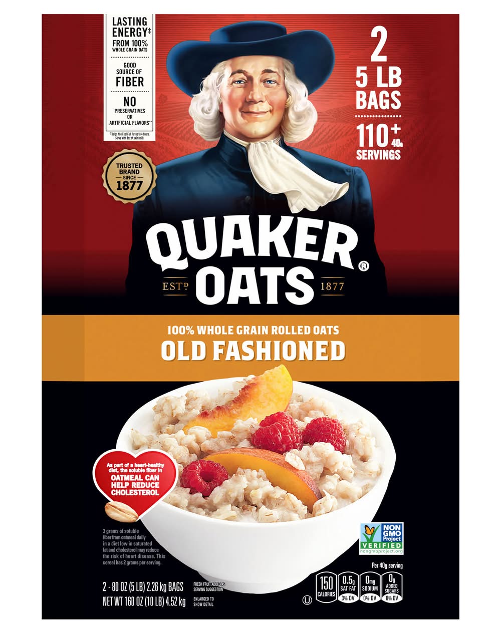 Quaker Old Fashioned Oats (2 x 80 oz)