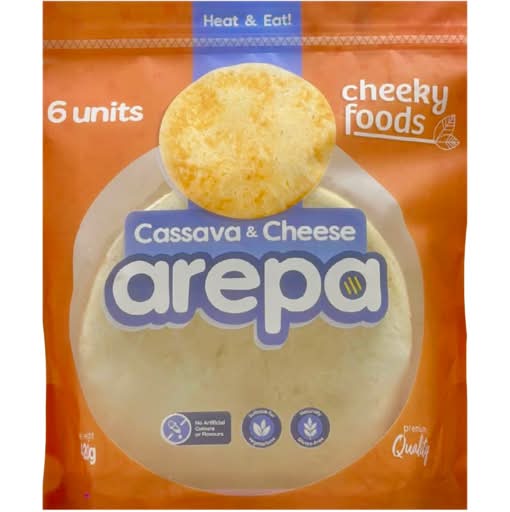 Cheeky Foods Arepa Cassava & Cheese (420g, 6 pack)
