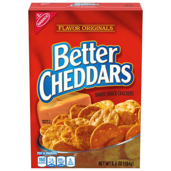 Nabisco Better Cheddars Flavor Originals Baked Snack Crackers